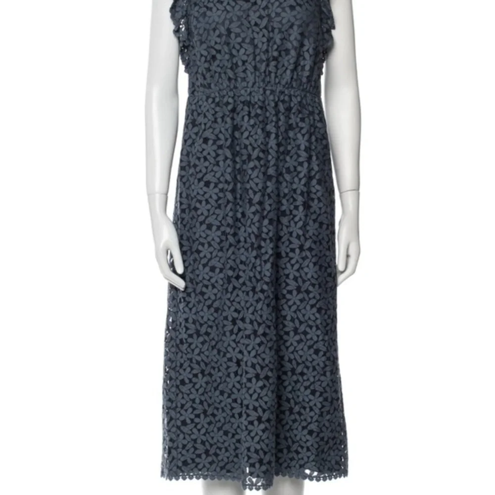 Kate Spade Blue‎ Halter Flutter Sleeve Midi Dress
